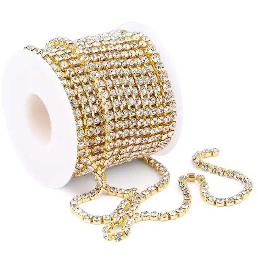 Banding Crystal - METAL, SS6 per yard