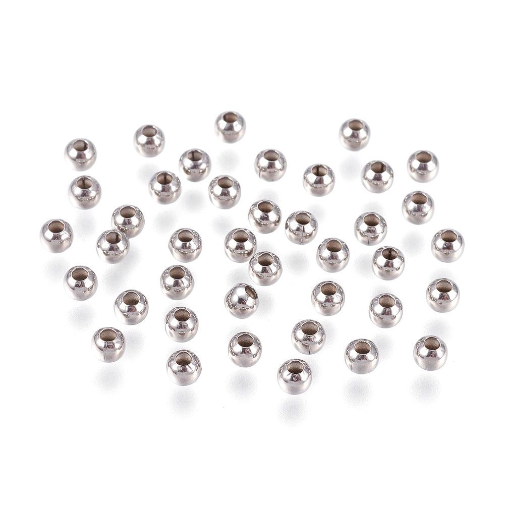 Bead, Metal - 3mm SC aprx 50