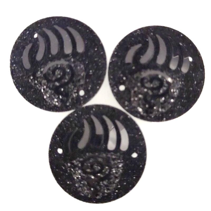 Resin Cab - Round 25mm, Claw Swirl Black