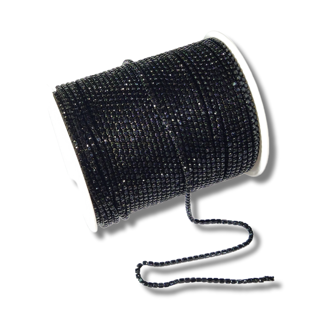 Banding Crystal - METAL, SS6 per yard