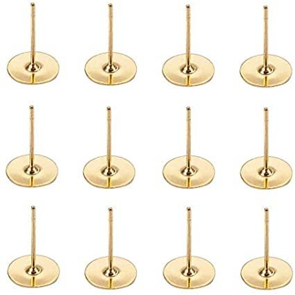 Ear Stud, Flat 4mm aprox 10 pr