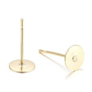 Ear Stud, Flat 4mm aprox 10 pr