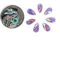 Resin Cab - Teardrop Medium, Studded - Amethyst AB