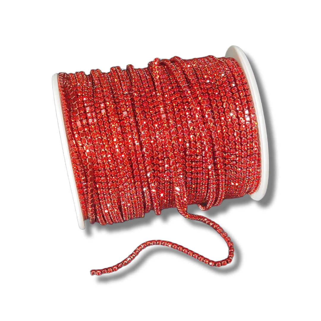 Banding Crystal - METAL, SS6 per yard