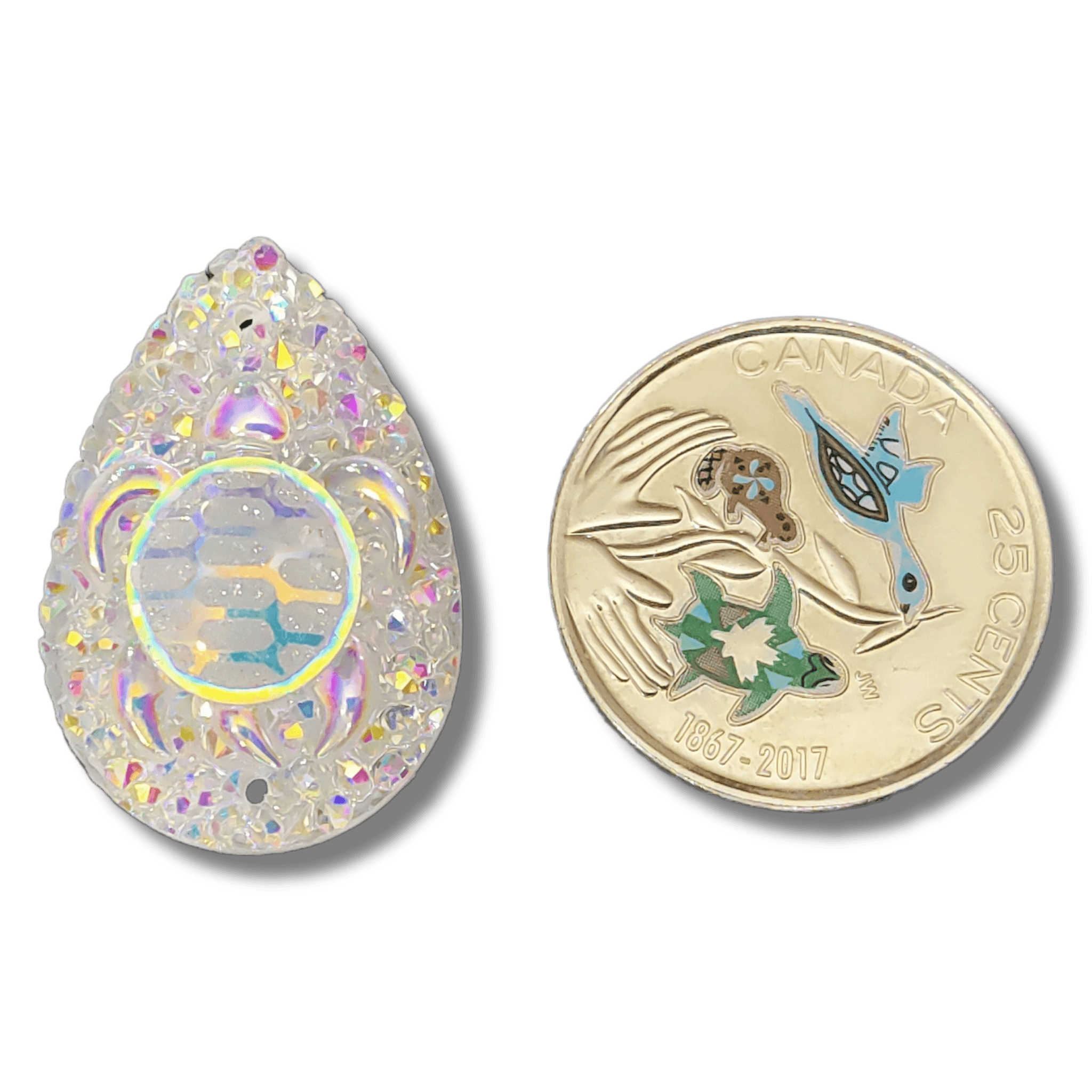 Resin Cabochon, Teardrop Turtle - PoCo Inspired