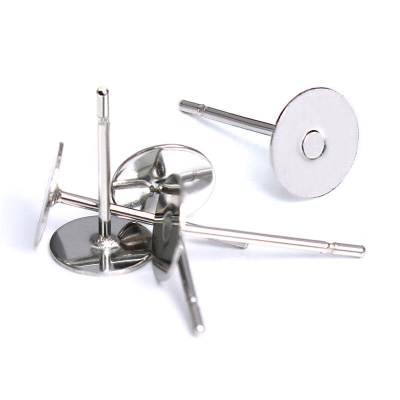 Ear Stud, Flat 4mm aprox 10 pr