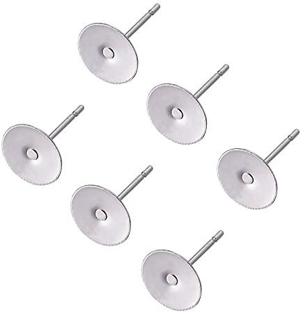 Ear Stud, Flat 4mm aprox 10 pr