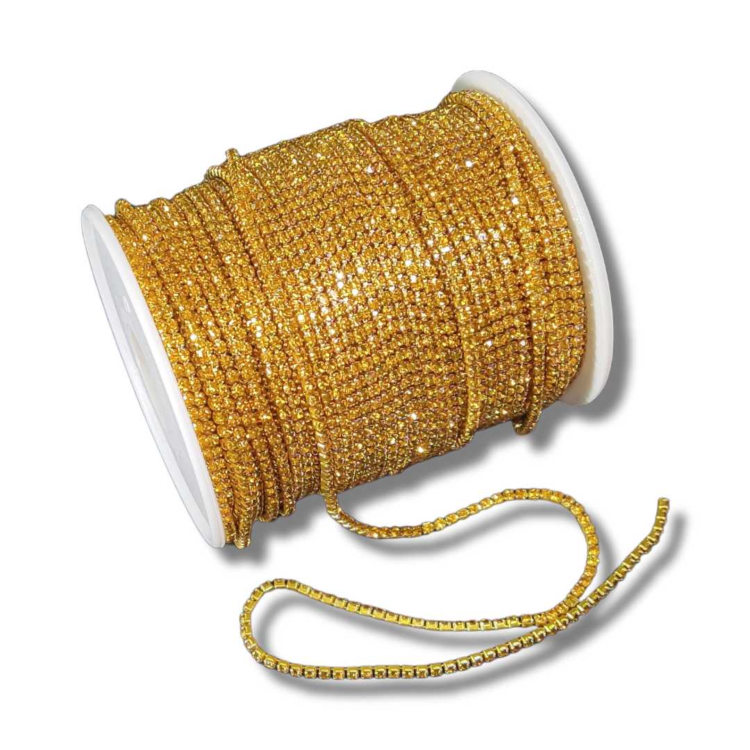 Banding Crystal - METAL, SS6 per yard